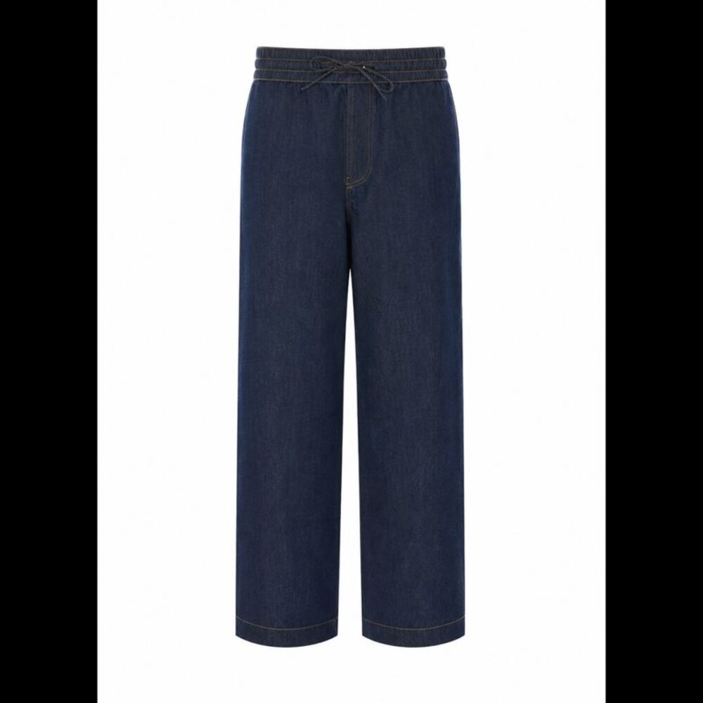 Loewe Men Anagram Logo Drawstring Denim Pants